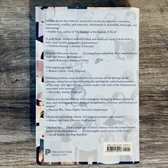 Anonymity A Secret History of English Literature Book Hardcover John Mullan