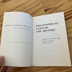 Philosophical Analysis and History: William H Dray Paperback
