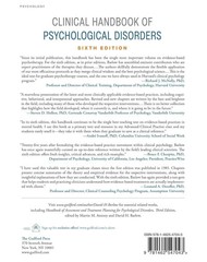 Clinical Handbook of Psychological Disorders – 6th Edition (Hardcover)